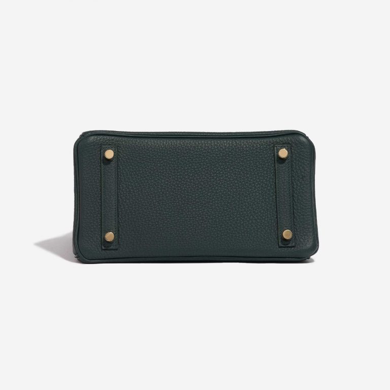 Pre-owned Hermès bag Birkin Touch 25 Togo / Matte Alligator Vert Cypress Green Bottom | Sell your designer bag on Saclab.com