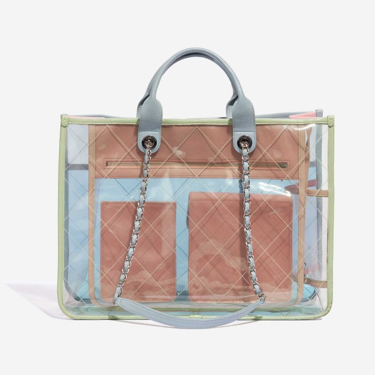 Pre-owned Chanel bag Shopping Tote PVC / Leather Transparent / Multicolor Multicolour, Transparent Back | Sell your designer bag on Saclab.com