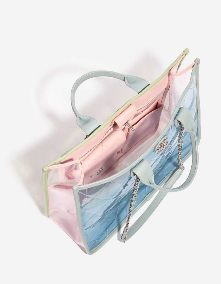 Pre-owned Chanel bag Shopping Tote PVC / Leather Transparent / Multicolor Multicolour, Transparent Inside | Sell your designer bag on Saclab.com