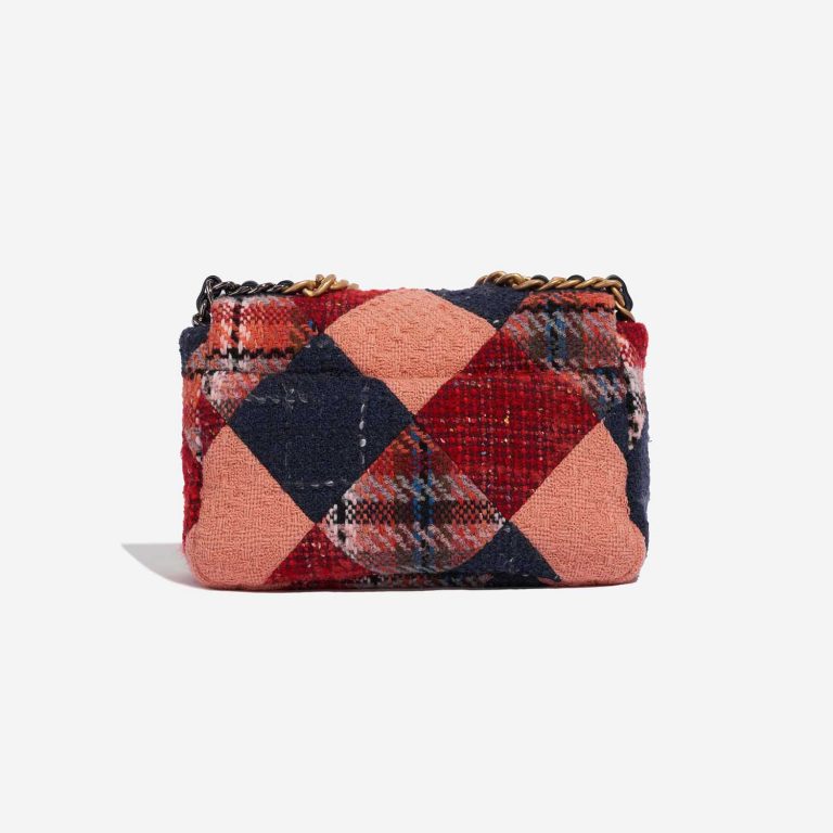 Pre-owned Chanel bag 19 Flap Bag Tweed Multicolor Multicolour Back | Sell your designer bag on Saclab.com