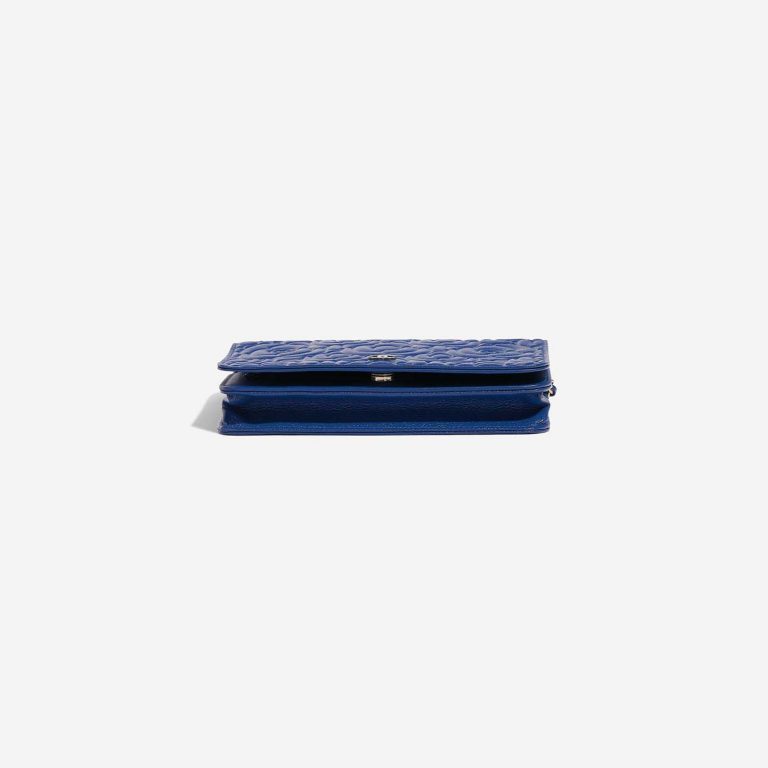 Pre-owned Chanel bag WOC Camellia Lamb Blue Blue Bottom | Sell your designer bag on Saclab.com