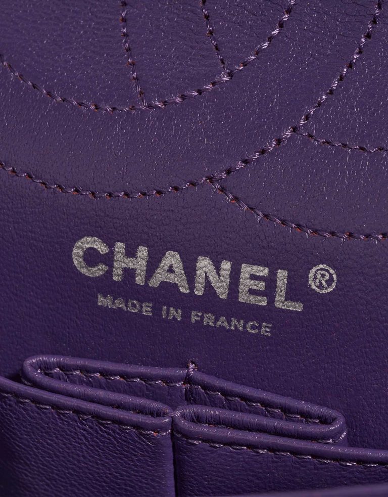 Pre-owned Chanel bag 2.55 Reissue 226 Cotton Purple Violet Logo | Sell your designer bag on Saclab.com