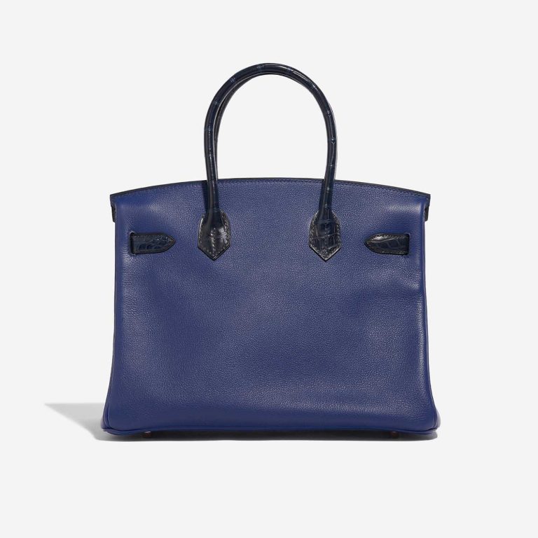 Pre-owned Hermès bag Birkin Touch 30 Matte Alligator / Taurillion Novillo Blue Sapphire / Blue Marine Blue Back | Sell your designer bag on Saclab.com