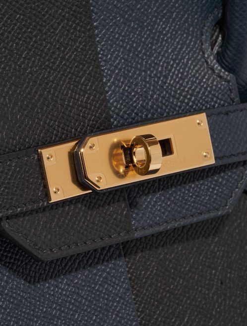 Pre-owned Hermès bag Birkin 30 Epsom Black / Blue Indigo / Blue Frida Black, Blue Closing System | Sell your designer bag on Saclab.com