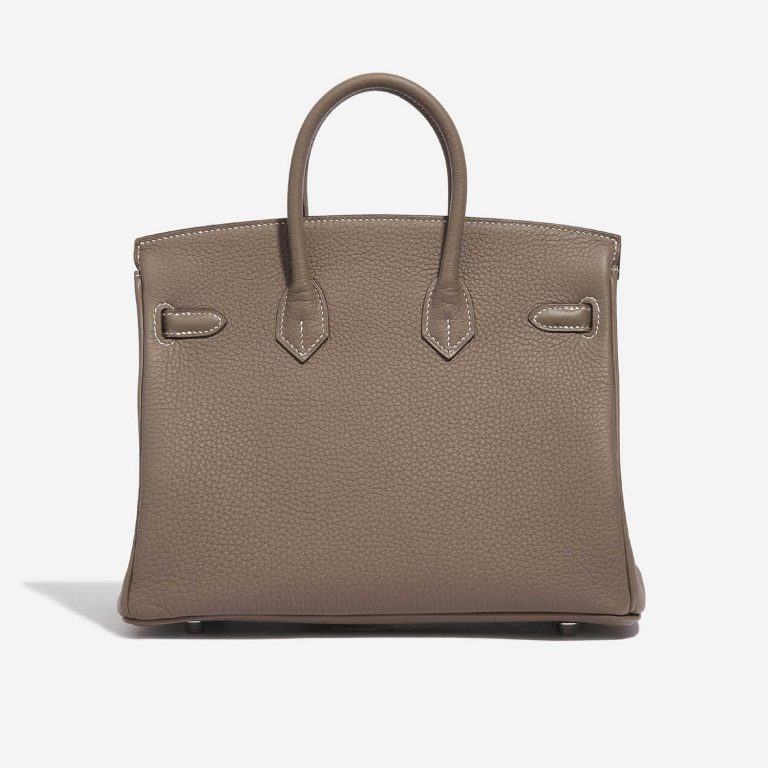 Pre-owned Hermès bag Birkin 25 HSS Togo Etoupe / Gris Perle Brown Back | Sell your designer bag on Saclab.com
