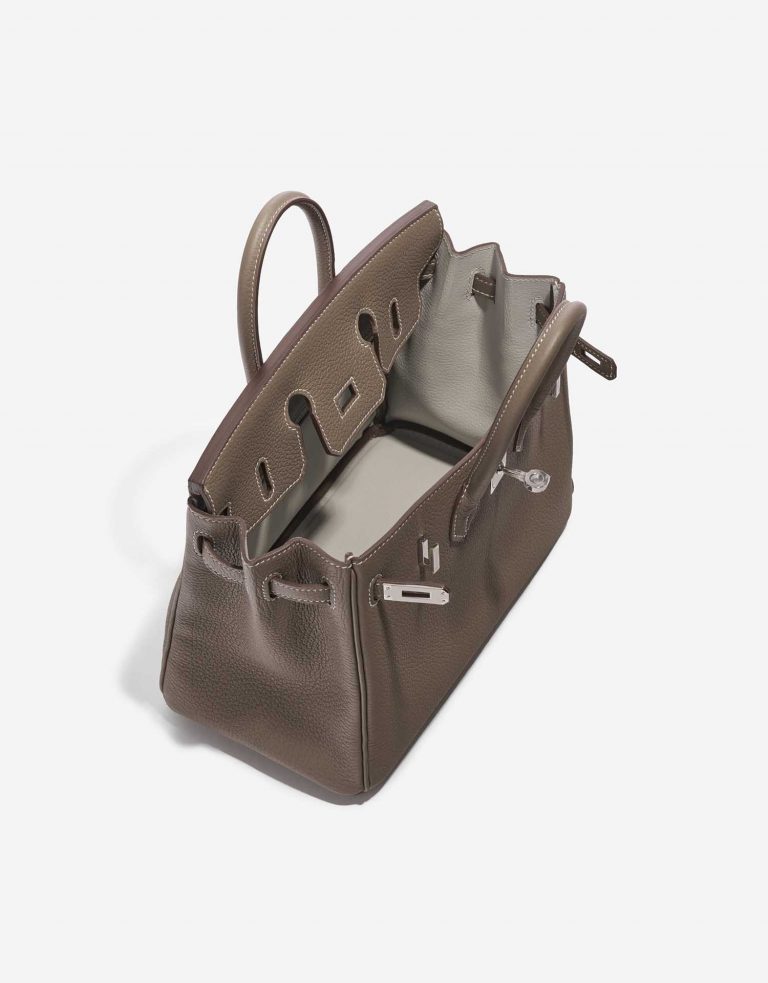 Pre-owned Hermès bag Birkin 25 HSS Togo Etoupe / Gris Perle Brown Inside | Sell your designer bag on Saclab.com