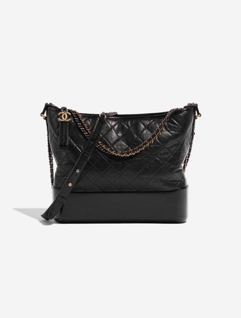 Pre-owned Chanel bag Gabrielle Large Calf Black Black Front | Sell your designer bag on Saclab.com