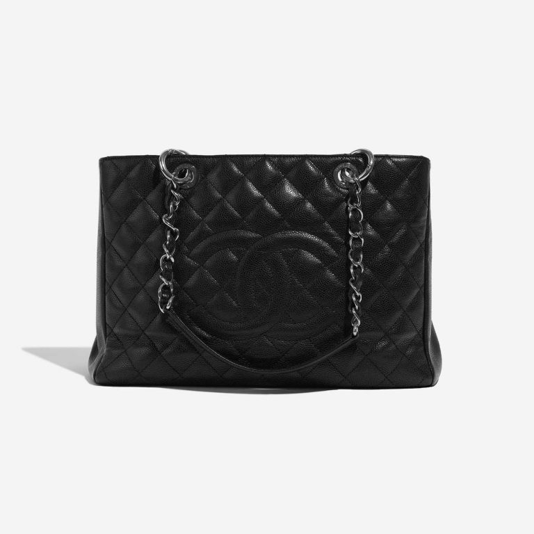 Pre-owned Chanel bag Shopping Tote GST Caviar Black Black Front | Sell your designer bag on Saclab.com
