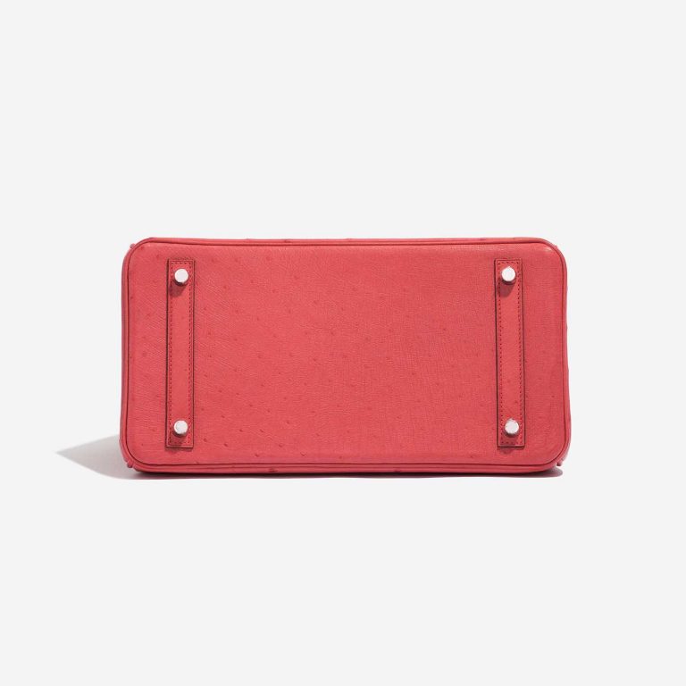 Pre-owned Hermès bag Birkin 30 Ostrich Bougainvillier Pink Bottom | Sell your designer bag on Saclab.com