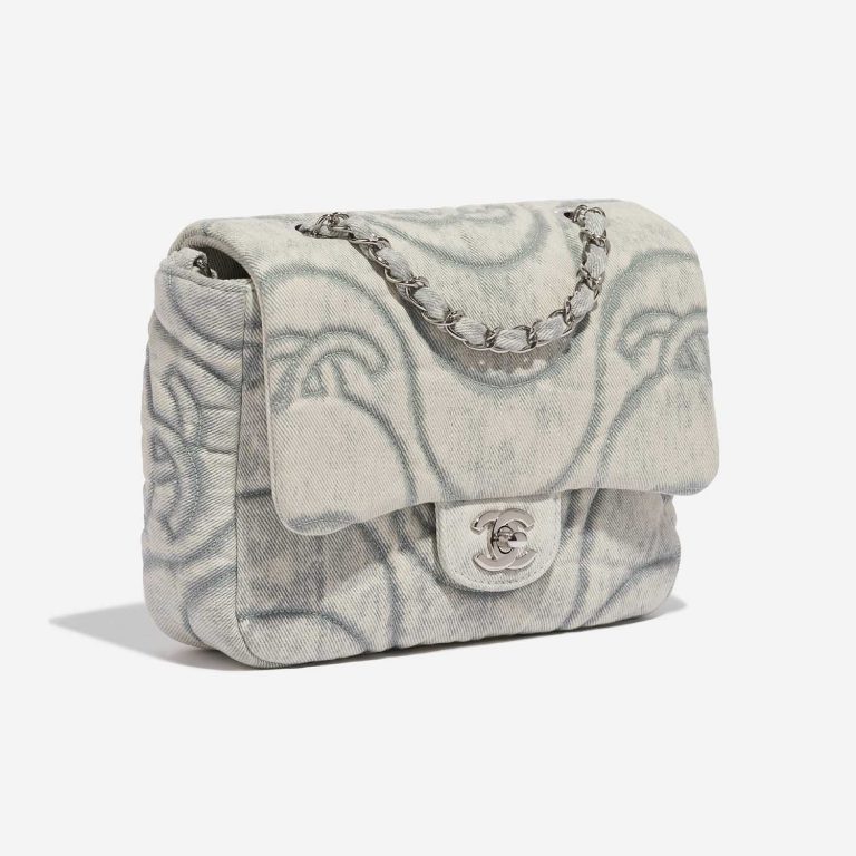 Pre-owned Chanel bag Timeless Small Denim Grey / Blue Blue, Grey Side Front | Sell your designer bag on Saclab.com