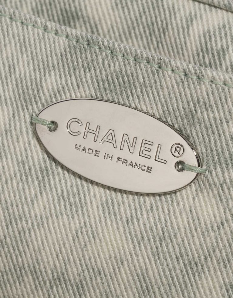 Pre-owned Chanel bag Timeless Small Denim Grey / Blue Blue, Grey Logo | Sell your designer bag on Saclab.com
