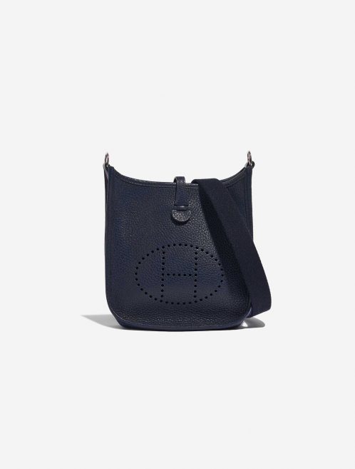 Pre-owned Hermès bag Evelyne 16 Taurillon Clemence Blue Nuit Blue Front | Sell your designer bag on Saclab.com