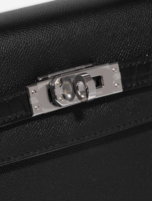 Pre-owned Hermès bag Kelly Touch 25 Veau Madame / Niloticus Crocodile Black Black Closing System | Sell your designer bag on Saclab.com
