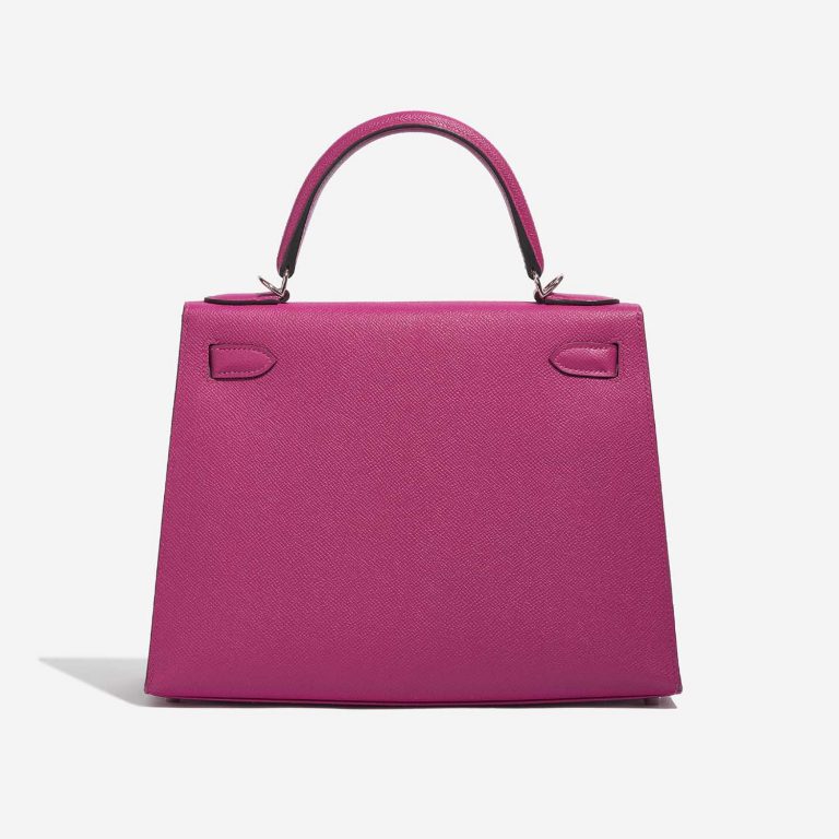 Pre-owned Hermès bag Kelly 28 Epsom Pourpre Pink Back | Sell your designer bag on Saclab.com