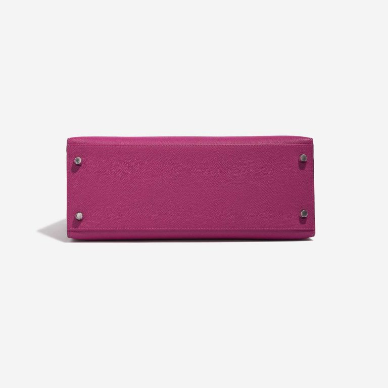 Pre-owned Hermès bag Kelly 28 Epsom Pourpre Pink Bottom | Sell your designer bag on Saclab.com