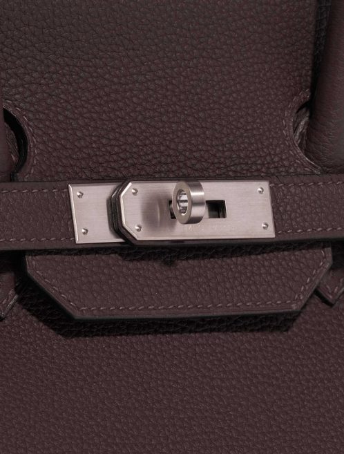Pre-owned Hermès bag Birkin HSS 35 Togo Chocolat / Orange Poppy Brown, Orange Closing System | Sell your designer bag on Saclab.com
