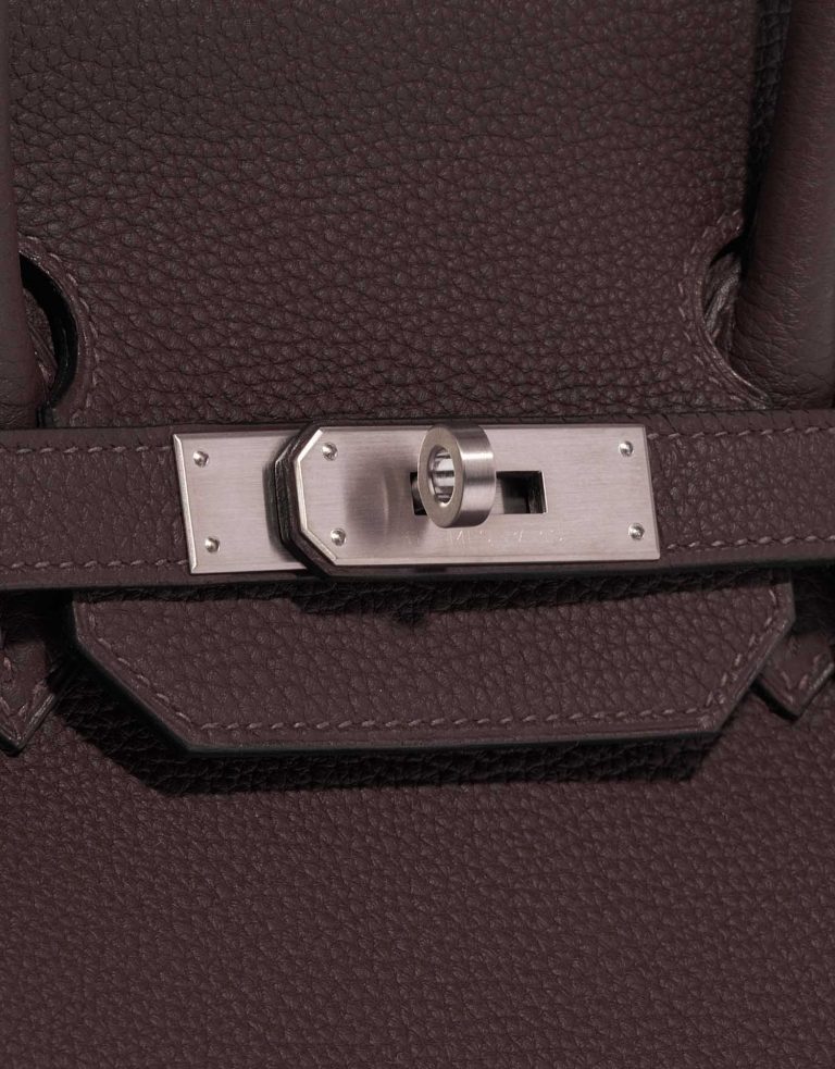 Pre-owned Hermès bag Birkin HSS 35 Togo Chocolat / Orange Poppy Brown, Orange Closing System | Sell your designer bag on Saclab.com