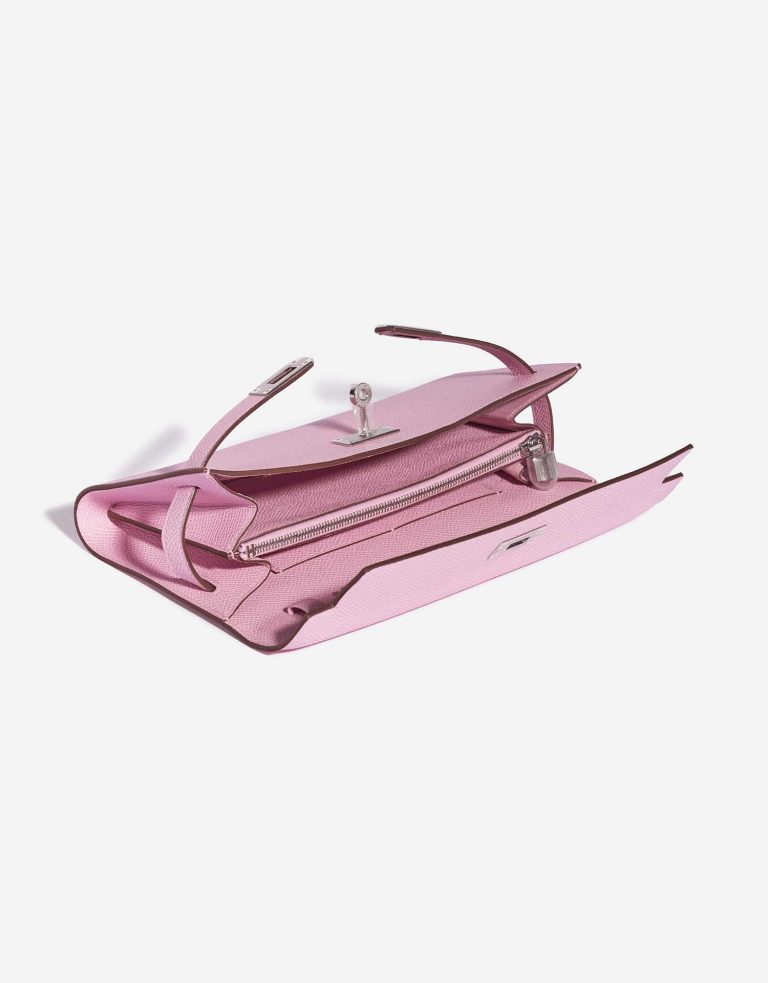 Pre-owned Hermès bag Kelly To Go Epsom Mauve Sylvestre Pink Inside | Sell your designer bag on Saclab.com