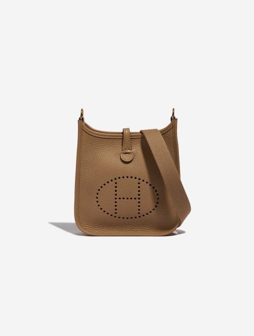 Pre-owned Hermès bag Evelyne 16 Taurillon Clemence Chai Brown Front | Sell your designer bag on Saclab.com