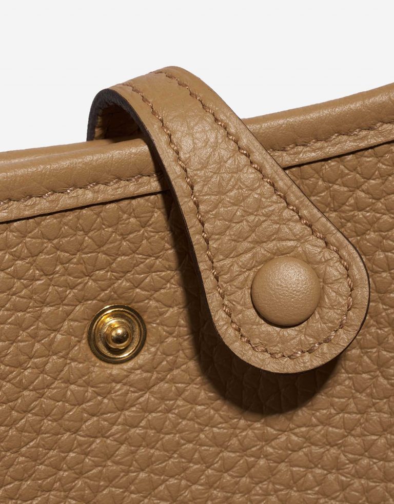 Pre-owned Hermès bag Evelyne 16 Taurillon Clemence Chai Brown Closing System | Sell your designer bag on Saclab.com