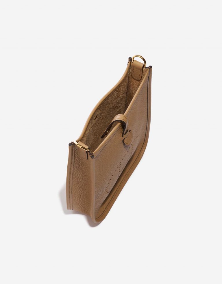 Pre-owned Hermès bag Evelyne 16 Taurillon Clemence Chai Brown Inside | Sell your designer bag on Saclab.com