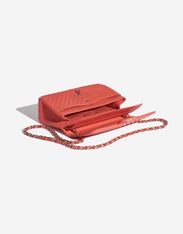 Pre-owned Chanel bag Timeless Jumbo Caviar Coral Pink Pink Inside | Sell your designer bag on Saclab.com