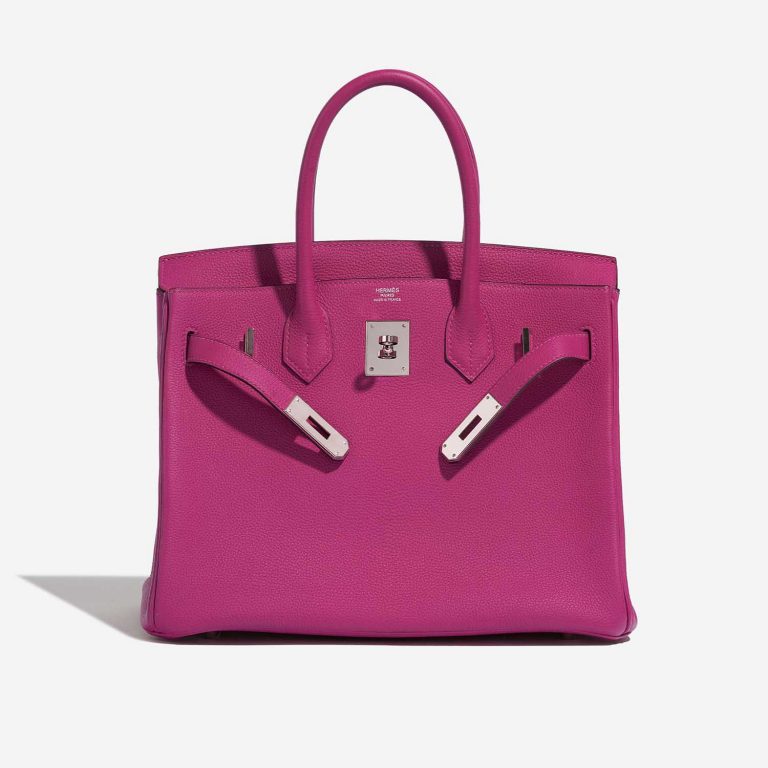 Pre-owned Hermès bag Birkin 30 Togo Rose Pourpre Rose Front Open | Sell your designer bag on Saclab.com