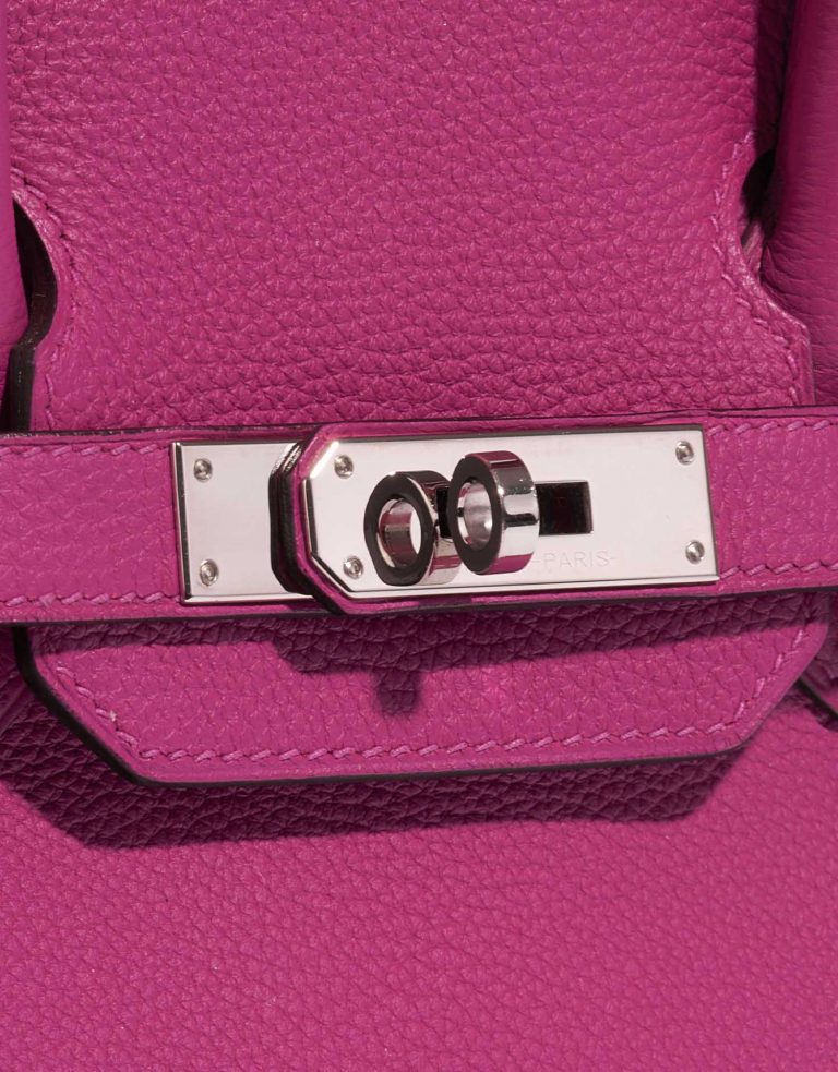 Pre-owned Hermès bag Birkin 30 Togo Rose Pourpre Rose Closing System | Sell your designer bag on Saclab.com