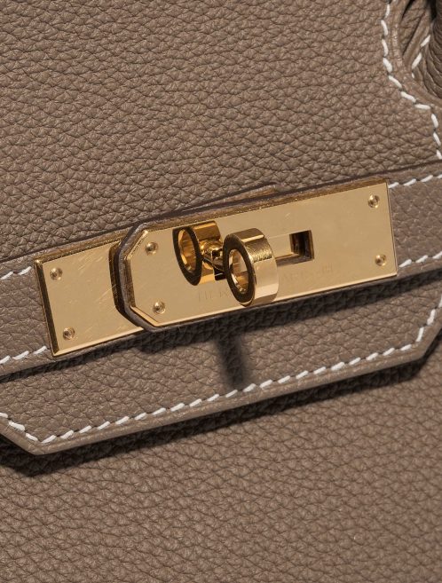Pre-owned Hermès bag Birkin 30 Togo Etoupe Brown Closing System | Sell your designer bag on Saclab.com
