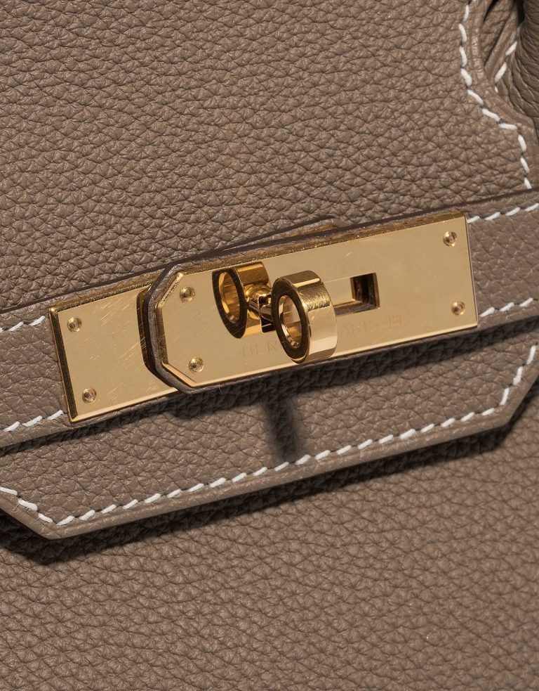 Pre-owned Hermès bag Birkin 30 Togo Etoupe Brown Closing System | Sell your designer bag on Saclab.com