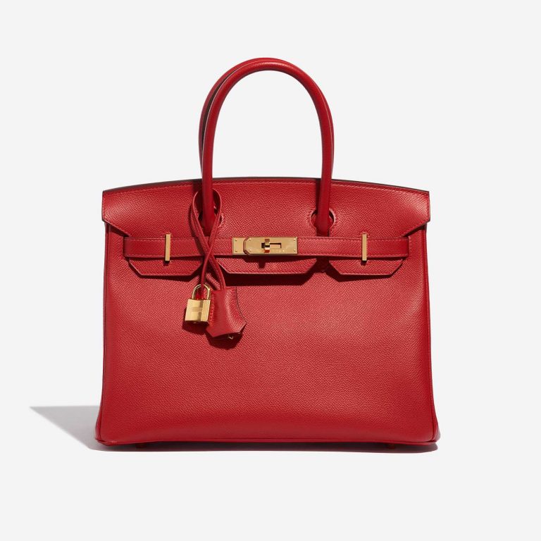 Pre-owned Hermès bag Birkin 30 Epsom Rouge Casaque Red Front | Sell your designer bag on Saclab.com