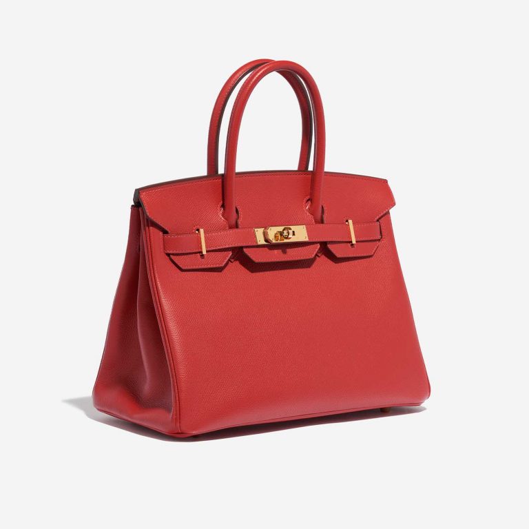 Pre-owned Hermès bag Birkin 30 Epsom Rouge Casaque Red Side Front | Sell your designer bag on Saclab.com