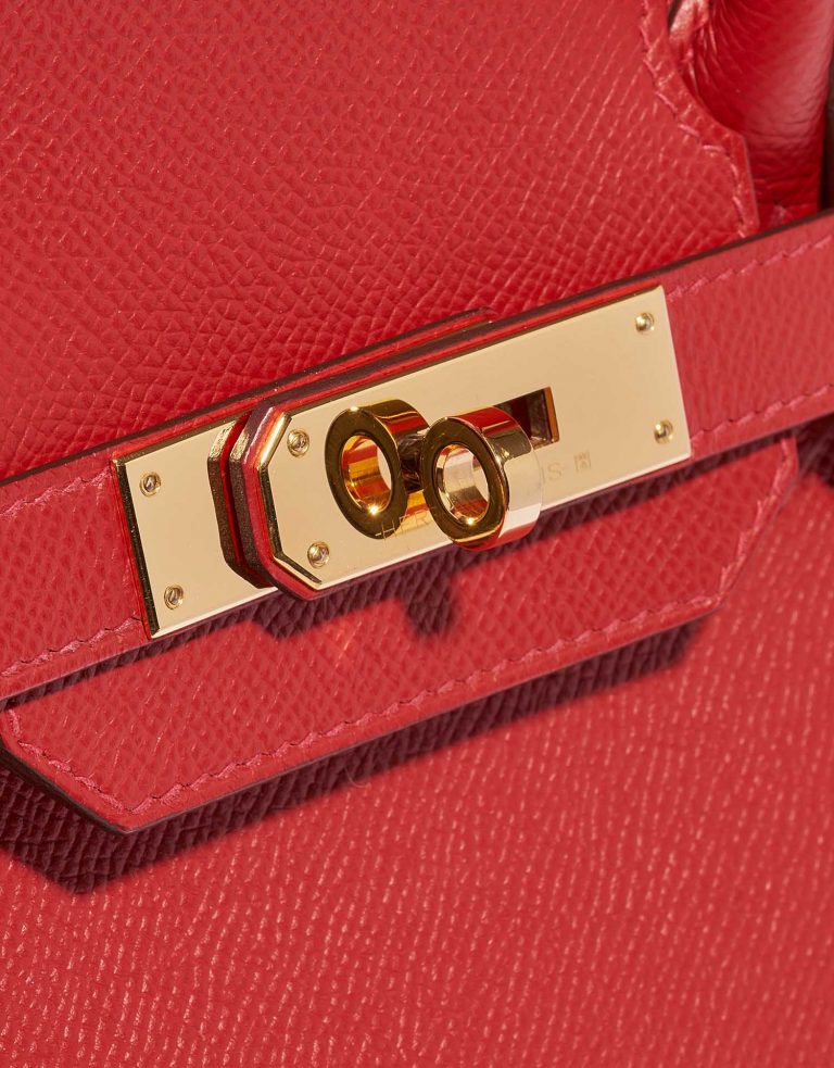 Pre-owned Hermès bag Birkin 30 Epsom Rouge Casaque Red Closing System | Sell your designer bag on Saclab.com