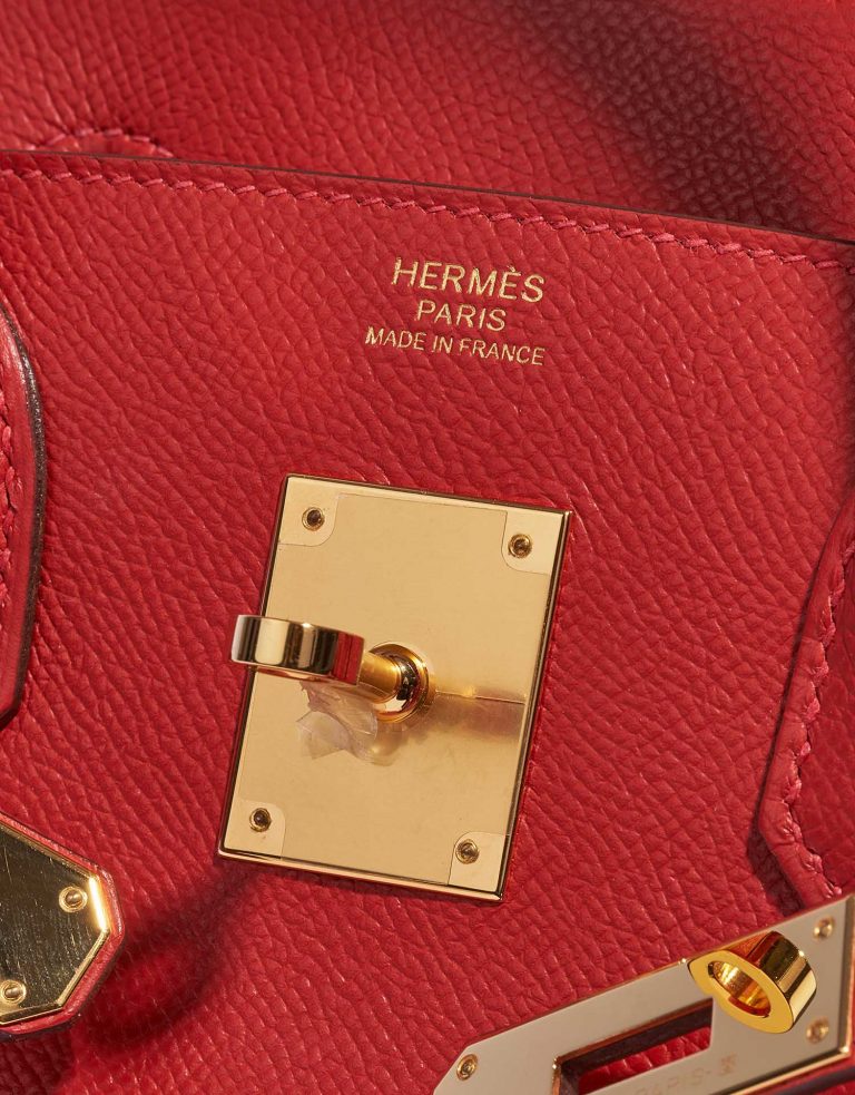 Pre-owned Hermès bag Birkin 30 Epsom Rouge Casaque Red Logo | Sell your designer bag on Saclab.com