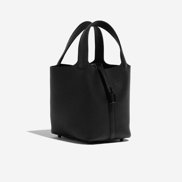 Pre-owned Hermès bag Picotin 18 Taurillon Clemence SO Black Black Side Front | Sell your designer bag on Saclab.com