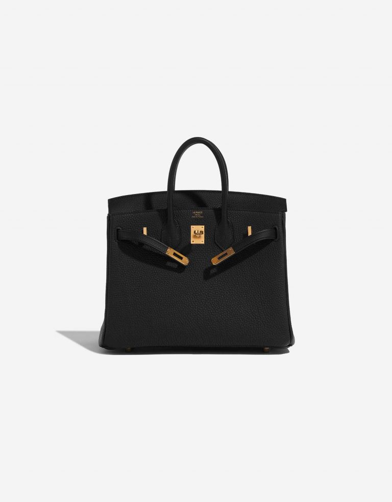 Pre-owned Hermès bag Birkin 25 Togo Black Black Front Open | Sell your designer bag on Saclab.com