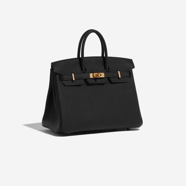 Pre-owned Hermès bag Birkin 25 Togo Black Black Side Front | Sell your designer bag on Saclab.com
