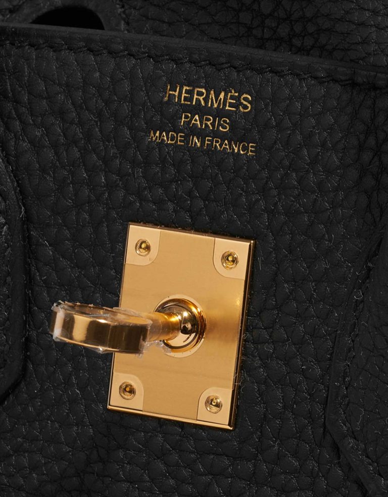 Pre-owned Hermès bag Birkin 25 Togo Black Black Logo | Sell your designer bag on Saclab.com