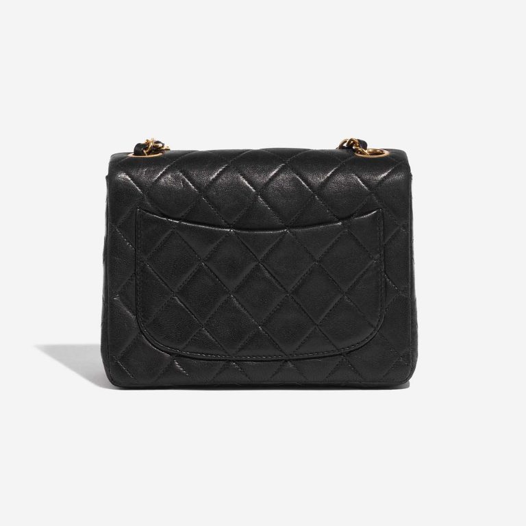 Pre-owned Chanel bag Timeless Mini Square Lamb Black Black Back | Sell your designer bag on Saclab.com