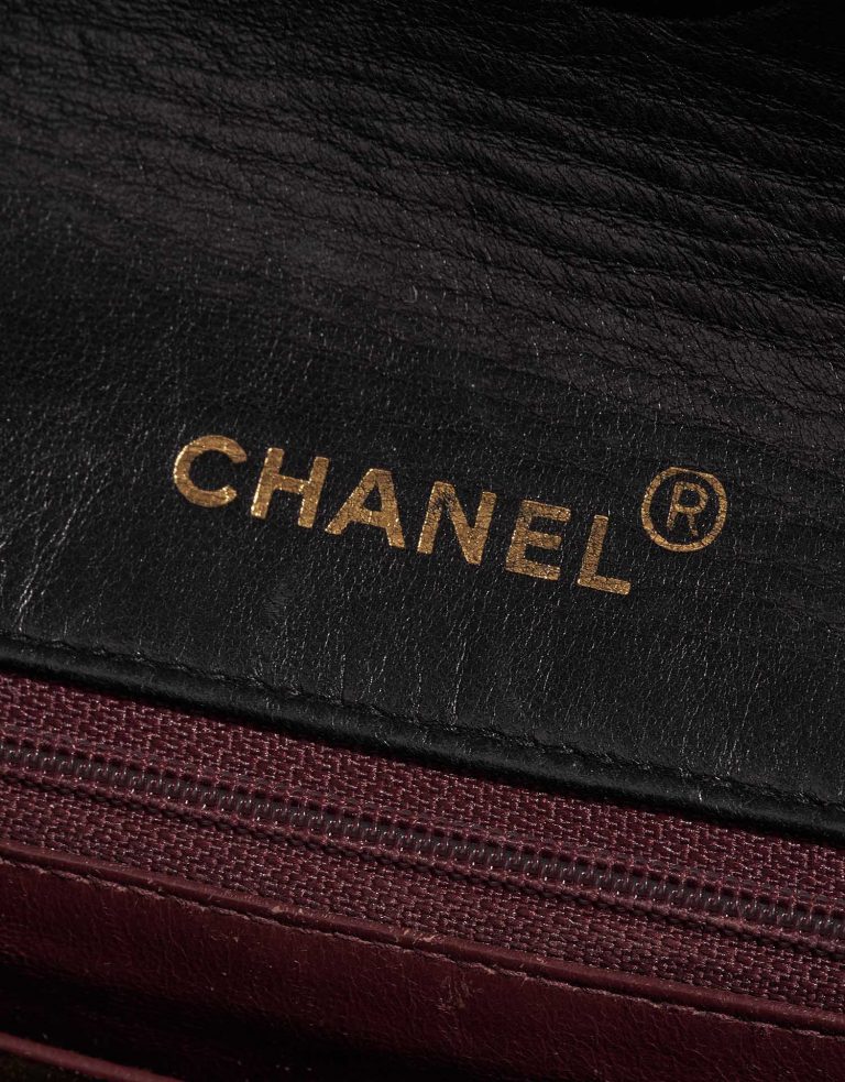 Pre-owned Chanel bag Timeless Mini Square Lamb Black Black Logo | Sell your designer bag on Saclab.com