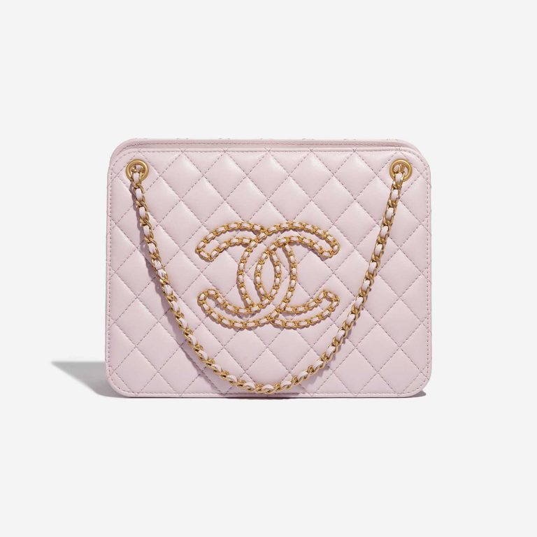 Pre-owned Chanel bag 19 Camera Bag Calf Lavender Pink Front | Sell your designer bag on Saclab.com