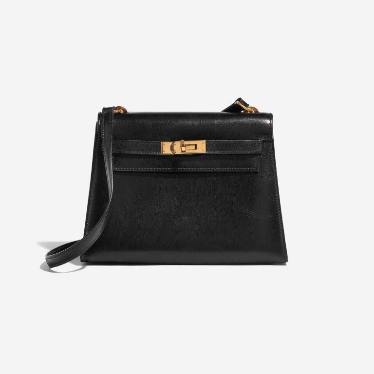 Pre-owned Hermès bag Kelly Mini Box Black Black Front | Sell your designer bag on Saclab.com