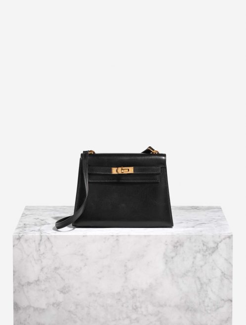 Pre-owned Hermès bag Kelly Mini Box Black Black Front | Sell your designer bag on Saclab.com