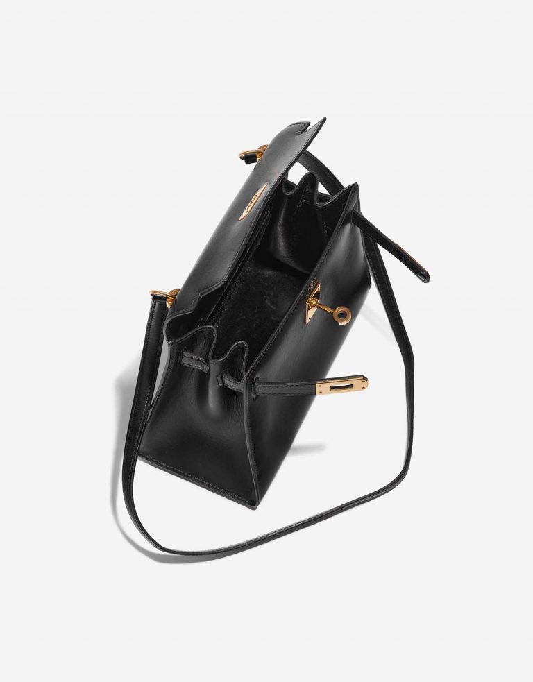 Pre-owned Hermès bag Kelly Mini Box Black Black Inside | Sell your designer bag on Saclab.com