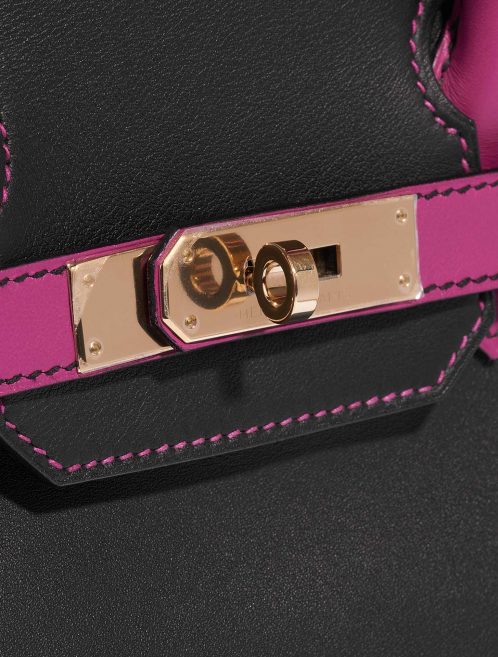 Pre-owned Hermès bag Birkin HSS 30 Swift Black / Rose Pourpe Black, Rose Closing System | Sell your designer bag on Saclab.com