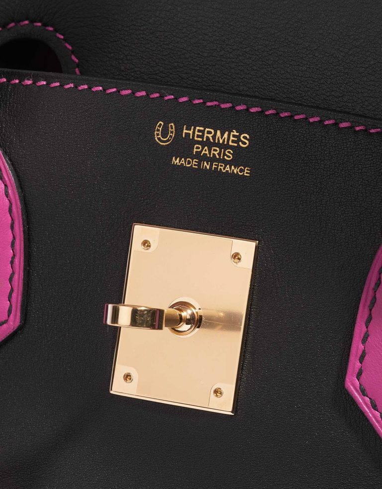 Pre-owned Hermès bag Birkin HSS 30 Swift Black / Rose Pourpe Black, Rose Logo | Sell your designer bag on Saclab.com