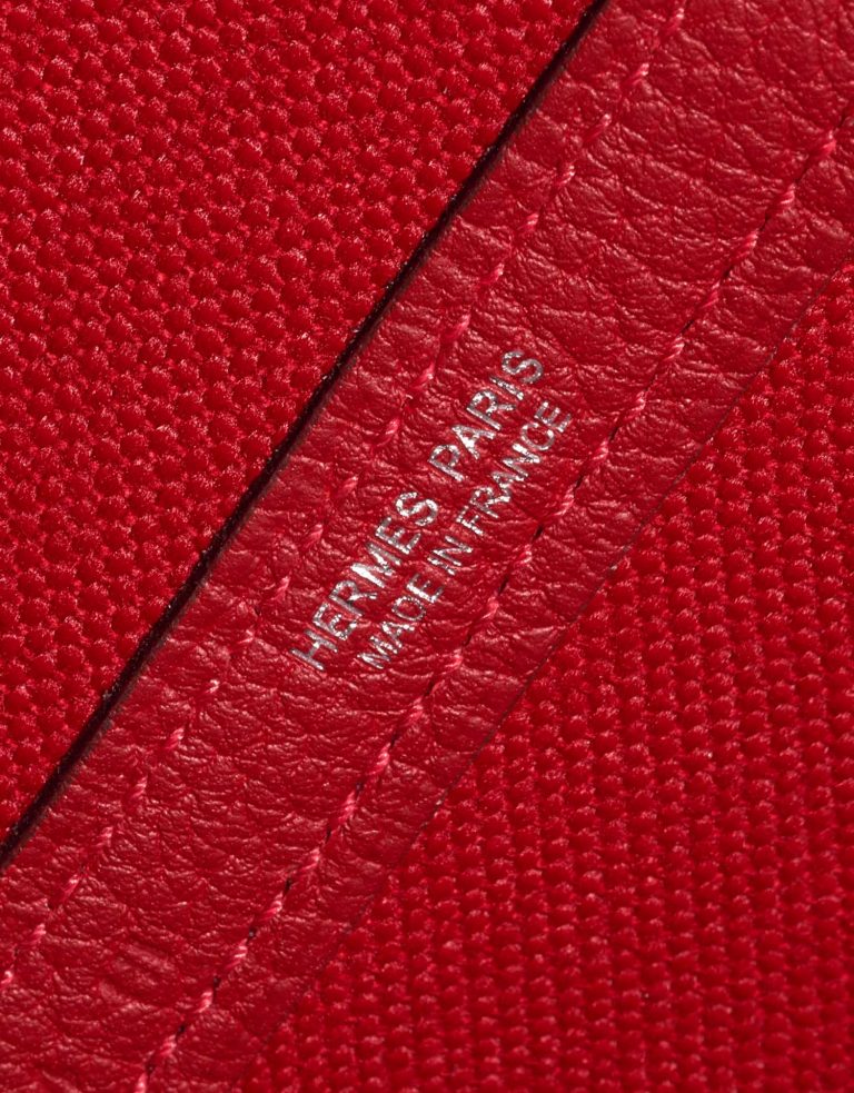 Pre-owned Hermès bag Garden Party 36 Toile Militaire / Veau Negonda Rouge Piment Red Logo | Sell your designer bag on Saclab.com