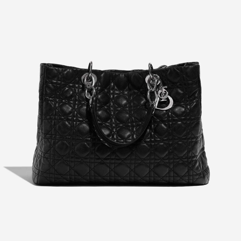 Pre-owned Dior bag Shopper Lamb Black Black Front | Sell your designer bag on Saclab.com