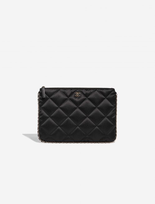 Pre-owned Chanel bag Timeless Clutch Silk Black Black Front | Sell your designer bag on Saclab.com