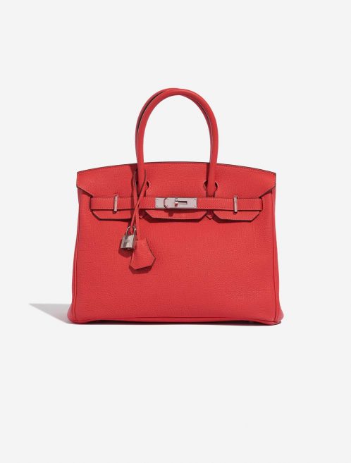Pre-owned Hermès bag Birkin 30 Togo Rouge Piment Red Front | Sell your designer bag on Saclab.com